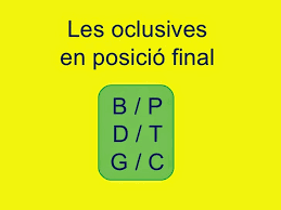 Resultado de imagen de consonants a final de mot