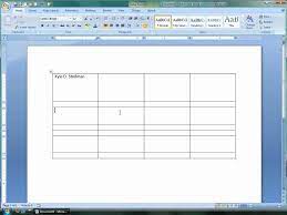 How To Use Tables In Microsoft Word 2007 - Youtube