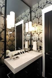 Includes mounting hardware for easy hanging on any wall. Black And White Powder Room Contemporary Bathroom Atmosphere Interior Design