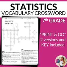 Discover our comprehensive seventh grade spelling curriculum with fun activities and vocabulary word lists to help build a solid foundation. Statistics Vocabulary Math Crossword Puzzle 7th Grade Tpt