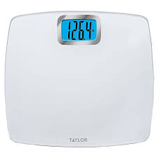 A weight scale is an essential item in a modern day home. Taylor Glass Digital Bathroom Scale With Bright White Platform Bed Bath Beyond