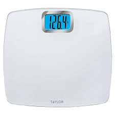 Use this scale consistently and track the changes over time. Taylor Glass Digital Bathroom Scale With Bright White Platform Bed Bath Beyond