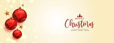Download Merry Christmas Banner With Realistic Ball Decoration For Free Merry Christmas Banner Christmas Banners Merry Christmas