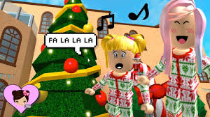Christmas Fun In Bloxburg Roblox Roleplay With Goldie Singing Carols Christmas Fun Beautiful Christmas Trees Roblox
