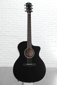 Black Acoustic Electric Guitar Taylor 214ce Deluxe Acoustic Electric Guitar Black Sweetwater