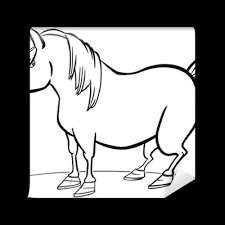 Tienduizenden jaren geleden was het paard voor de mens een belangrijke voedselbron. Fotobehang Cartoon Pony Paard Kleurplaat Pixers We Leven Om Te Veranderen