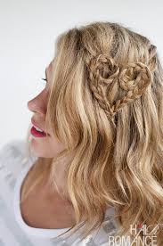 Learn how to create an easy accent heart shape braid on your hair. Valentine S Day Hairstyle Tutorial Heart Braid Hairstyle Hair Romance