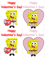Dltk's crafts for kidssponge bob valentine's day cards. Printable Cartoon Valentine S Day Cards