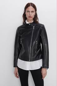Faux Leather Biker Jacket Leather Woman Zara Egypt Faux Leather Biker Jacket Biker Jacket Leather Biker Jacket