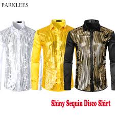 Black gold glitter sparkle sparkling bubbles champagne prosecco. Men S Gold Sparkle Sequin Silk Satin Shirts Long Sleeve Button Down 70s Disco Party Prom Chemise Homme Dancers Singers Costume Casual Shirts Aliexpress