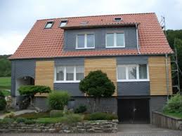 Interessante Schiefer Holz Kombination An Der Fassade Eines Einfamilienhauses Arbeit Der Engelhardt Dach Wand Gmbh In Heilbad Schiefer Fassade Fassade Dach