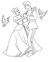 Enjoy this awesome printable disney frozen coloring sheet and have fun! Prince Charming And Cinderella Dance Wiht Two Little Birds In Cinderella Coloring Page Download Print Online Coloring Pages For Free Color Nimbus