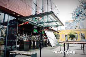 The surface is unfinished and ready to be. Sam S Tavern Hydraulic Doors Schweiss Must See Photos