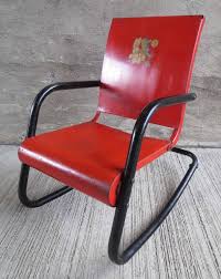 vintage red black 1950 s child s metal rocking chair 7 rocking chair metal rocking chair chair