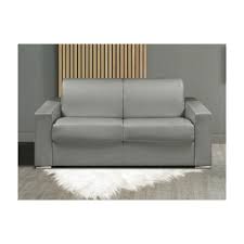 Grande confort sia nella seduta del divano, che nell. Divano Letto 2 Posti A Ribalta In Similpelle Grigio Larghezza Materasso 120 Cm Spessore 14 Cm Calito Shopping Com