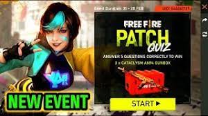 Theres a large tree branch on fire coming up, what do you do? New Event Patch Quiz All Question Answer Free Fire Prg Gamers Youtube