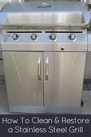 How To Clean Restore A Stainless Steel Grill Painted Furniture Ideas Stainless Steel Grill Clean Grill Cleaning