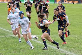 Each team can carry, pass or kick the ball to the end zone to score as many points as possible. Women S Rugby Union Wikipedia