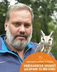 Weihnachtswunder im Wildpark Müden! Ein anonymer Spender hat einen Scheck  in Höhe von 55.000 Euro in den Briefkasten geworfen