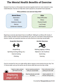 • free therapy worksheets and tools for mental health counselors • worksheets can be filtered by topic (anger, depression, goals, relationships, etc) and. Mental Health Benefits Of Exercise Worksheet Therapist Aid