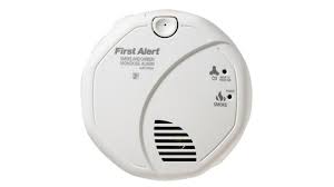 The electrochemical sensor uses electrolytic fluid to react with carbon monoxide, triggering the sensor. First Alert Sc7010bv Combination Smoke Carbon Monoxide Alarm Photoelectric Smoke Detectors Smoke Gas Detectors
