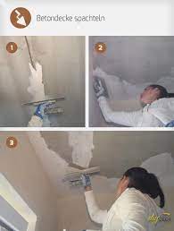 Betondecke Spachteln Anleitung Diybook Betondecke Decke Renovierung Und Einrichtung
