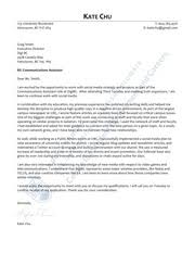 Include your telephone and email address in case the cover letter gets. Cover Letter Sample Kate Chu 123 University Boulevard Vancouver Bc V1z 2d4 T 604 765 4321 E Katechu Gmail Com Greg Smith Executive Director Digi Bc Course Hero