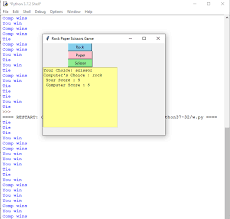 Rock Paper Scissors Game Using Python Tkinter Pythonista Planet In 2020 Rock Paper Scissors Python Paper