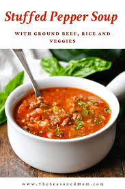 Stuffed Pepper Soup In 2020 Stuffed Peppers Homemade Soup Recipe Stuffed Pepper Soup