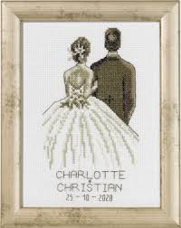 A list of cross stitch patterns available at everything cross stitch. Wedding Announcement Cross Stitch Kit By Permin P929425