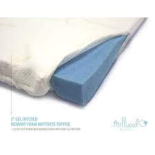 Milliard 2 Inch Queen Gel Infused Memory Foam Mattress Topper With Ultra Soft Removable Washable Cover And Non Slip Bottom Walmart Com Walmart Com