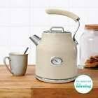 Cream Retro Vintage Electric Kettle Jug 1 7l 3kw Temp Water Level Gauge Teapot Bouilloire Vintage Bouilloires Electriques Vintage