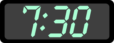 Image result for clock 7:30