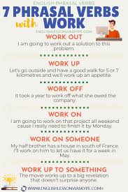 Phrasal Verbs With Work English Lesson Via Skype Learn English Vocabulary English Lessons Learn English Words