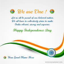 In this video i will show you how to make special greeting card f. Independence Day Unique Quotes 2018 Image With Name