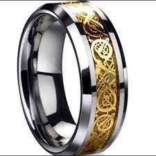 18k Designer Tungsten And Titanium Rings Cool Rings For Men Mens Wedding Rings Gold Rings For Men