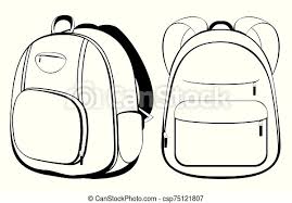 Check spelling or type a new query. School Backpack In Black And White Cartoon School Backpack In Black And White Design Canstock