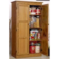 Tall Freestanding Wood Kitchen Pantry Storage Cabinet With Doors And 4 Ample Shelves Pantry Storage Cabinet Storage Cabinets Tall Cabinet Storage