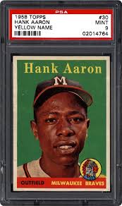 1958 Topps Hank Aaron (Yellow Name)