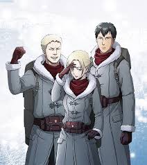 Titan Trio Reiner Braun Bertholdt Annie Leonhart Armored Titan Colossal Titan Female Titan Shinge Attack On Titan Anime Attack On Titan Ships Anime