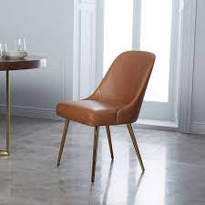 Mid Century Leather Dining Chair Saddle Blackened Brass Mid Century Leather Dining Chairs Leather Dining Chairs Mid Century Dining Chairs