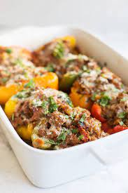 Spicy Italian Keto Stuffed Peppers Recipe Perfect Keto Recipe Keto Stuffed Peppers Peppers Recipes Stuffed Peppers