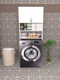 Tamami Mdf Sedef Banyo Dolabi Camasir Makinesi Ustu Rafli Dolap Banyo Dolabi Dolaplar Banyo
