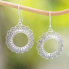 Bohemian Sterling Silver Dangle Earrings Crafted in Bali - Beautiful You |  NOVICA