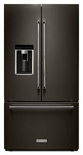 Counter depth refrigerators versus standard depth refrigerators. Kitchenaid Counter Depth French Door Refrigerator 23 8 Cu Ft 36 Inch Black Stainless Steel Rc Willey