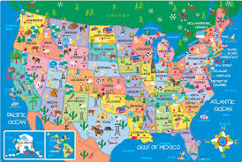 Usa Map Geografia Dibujos Viajeros