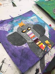 Melanie Mikecz Inspired Elephant Collage Kids Art Classes Camps Parties And Events Small Hands Big Art Animal Art Projects Kids Art Class Art Projects