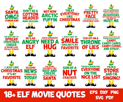 Buddy The Elf 18 Movie Quotes Editable Svg Png Dxf Eps Pdf For Christmas Cards Tshirts Hol Elf Themed Christmas Party Christmas Movie Quotes Elf Movie Quotes