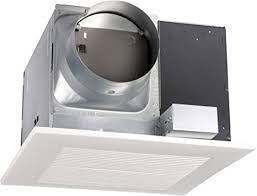 Bathroom fans come in several sizes, from small units that exhaust just 50 cubic feet of air per minute (cfm) to larger units that mark the rafter or stud with tape and note the location of the vent damper. Panasonic Fv 30vq3 Whisperceiling Ventilation Fan Quiet Air Flow Long Lasting Easy To Install Code Compliant Energy Star Certified White Bathroom Fans Amazon Com