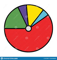 Cute Cartoon Of A Pie Chart Stock Vector Illustration Of
